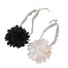 Stylish Double Layer Necklace Floral Choker Imitation Pearls Choker Vintage Neck Jewelry Elegant Flower Choker for Women