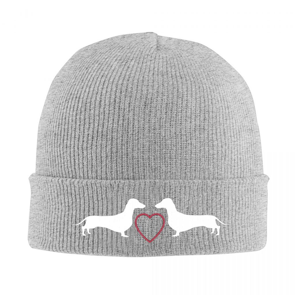 Dachshund Pattern Art Warm Knitted Cap Fashion Bonnet Hat Autumn Winter Outdoor Beanies Hats for Unisex Adult
