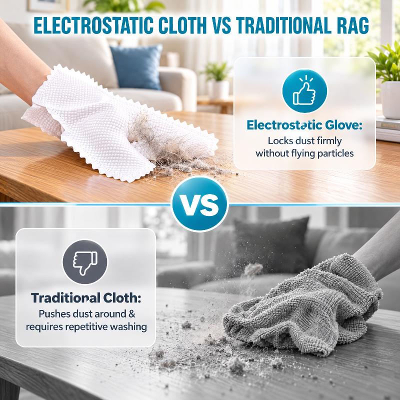 10Pcs Dust Gloves - Suitable For Both Wet And Dry Use, Easy To Wipe And Dust, Ideal For Kitchen Home Cleaning