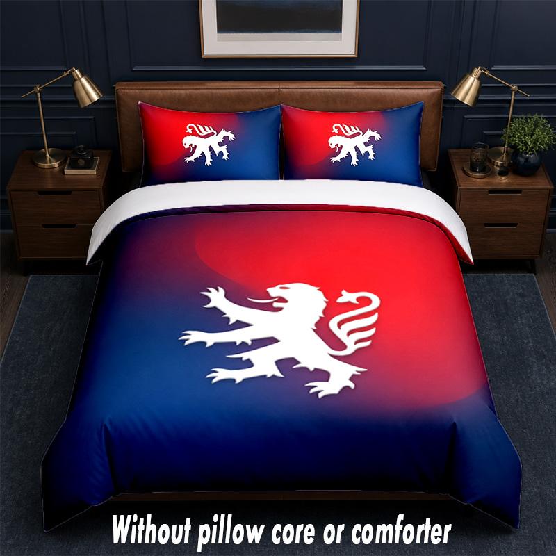 Lyon FC Design Bed Bedding Set 1 Duvet Cover + 2 Pillowcases Soft Breathable Household Bed Linens