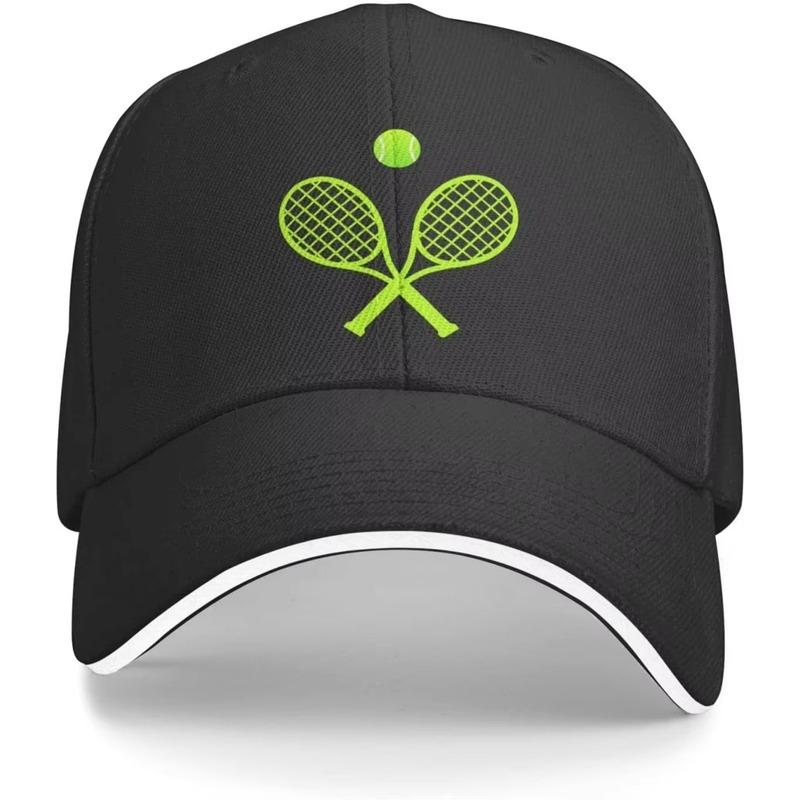 Unisex Love Tennis Baseball Cap Adjustable Tennis Racket Ball Baseball Hat for Unisex Women