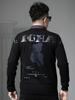 European-Style Fake Two-Piece Sweater for Men, 2025 Autumn and Winter New Trendy Brand Bear Print Round Neck Knitted Base Shirt for Men