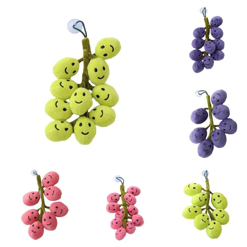 Funny Grapes Plush Toy Doll Unique Fruit Decorative Pendant For Creative And Quirky Decoration Short Plush Stuffed Toy
