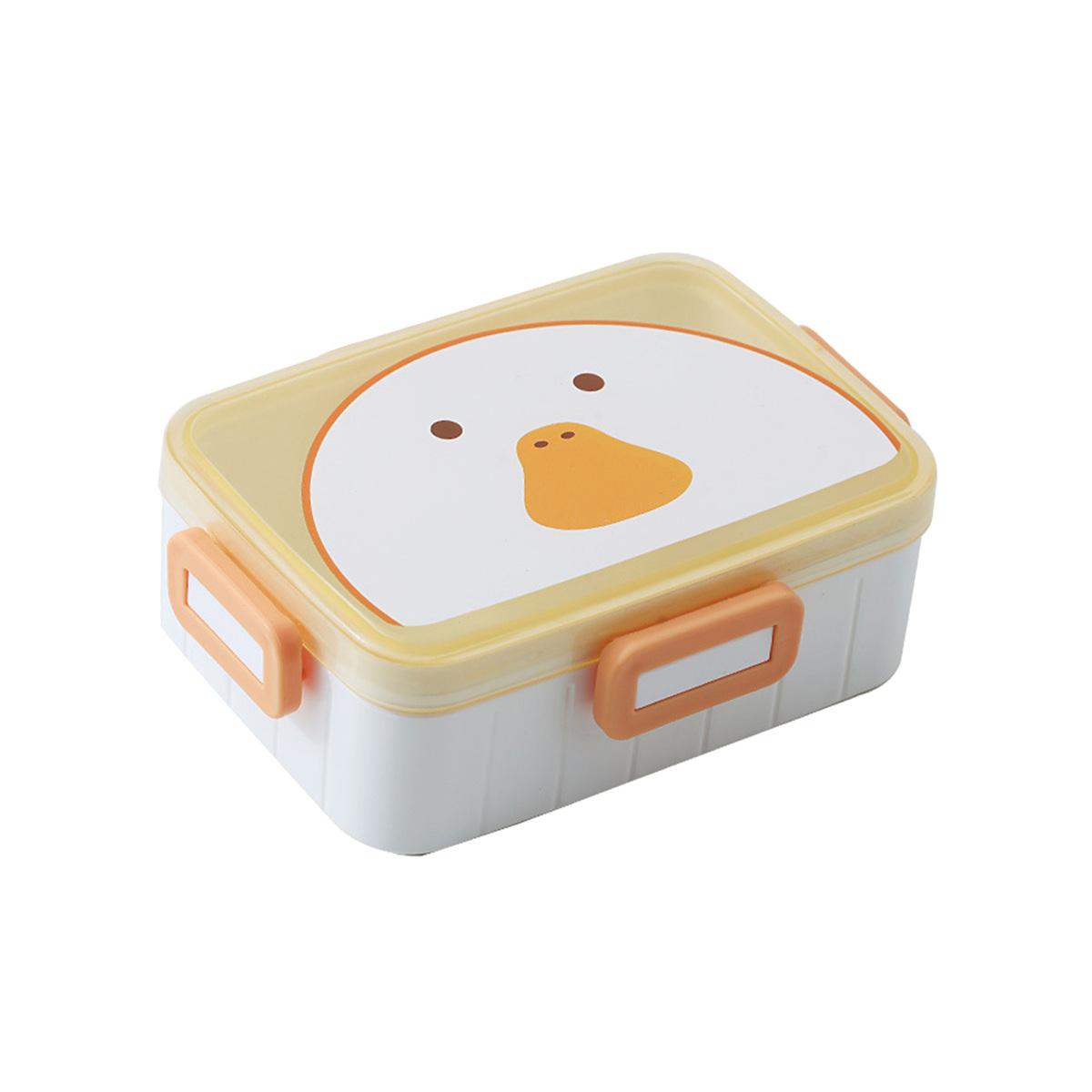 

Безопасный магазин большой емкости, дизайн замка для обеда, пищевой контейнер для студентов, контейнер для еды для студентов, детский контейнер для еды жёлтый
