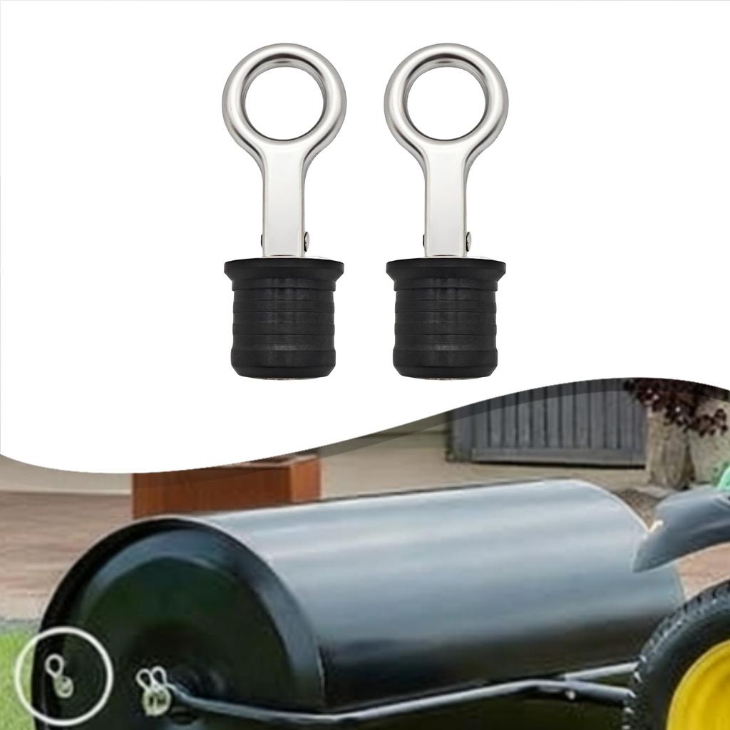 For Durable Drain Stopper Seal with Stainless Steel and Rubber 2 Pieces for Boats Lawn Rollers Drainage Outlet