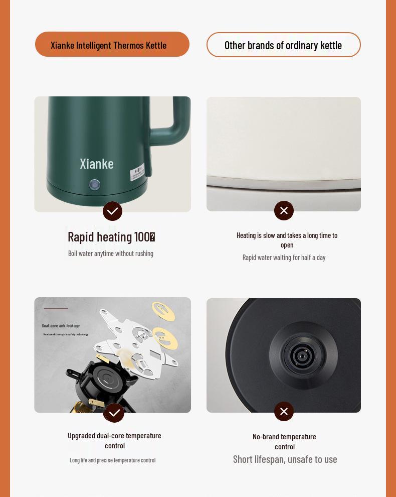 Sencor Plně automatická nerezová elektrická konvice s izolací