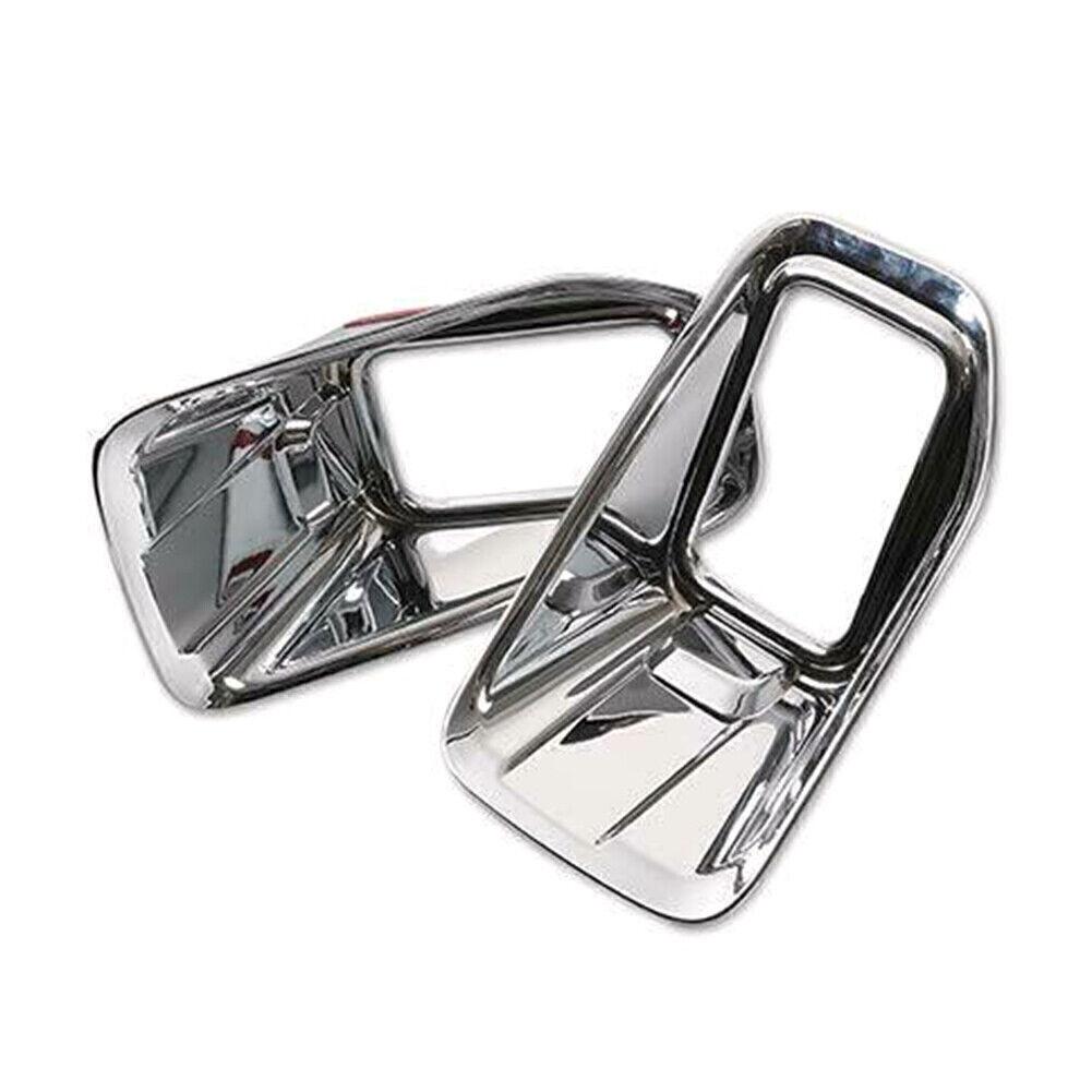 For Ford F-150 2015-2018 Auto Front Fog Light Lamp Decoration Cover Trim Chrome