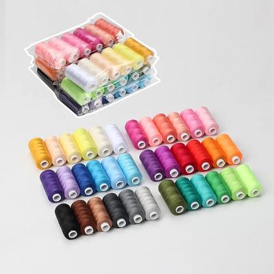 6 Stück/Packung Sortierte Farben Nähgarn Polyester Nähgarn, Für Häusliches DIY Nähen Und Stickerei