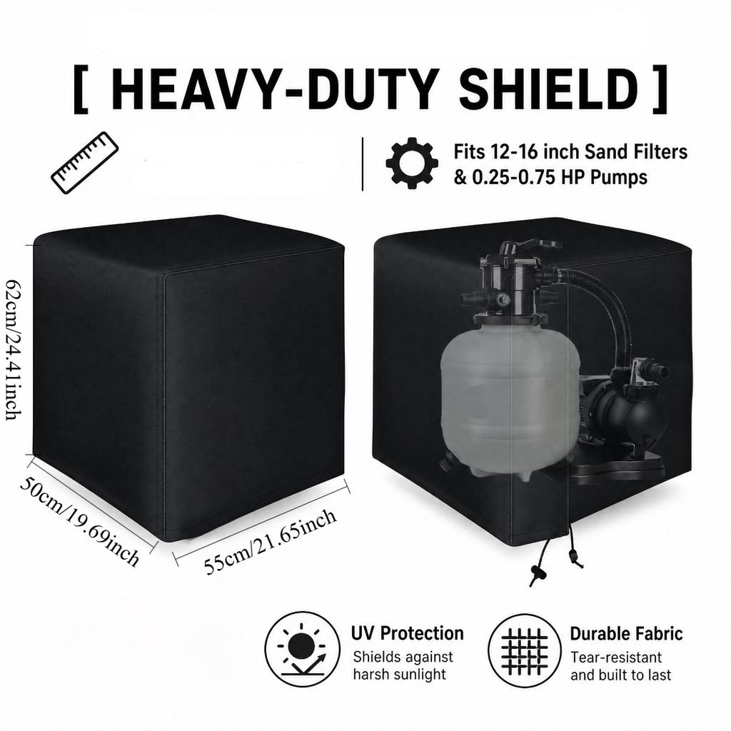 Circulation System Swimming Pool Filter Cover, Water Pump Cover, Cylindrical Filter Pump Cover
