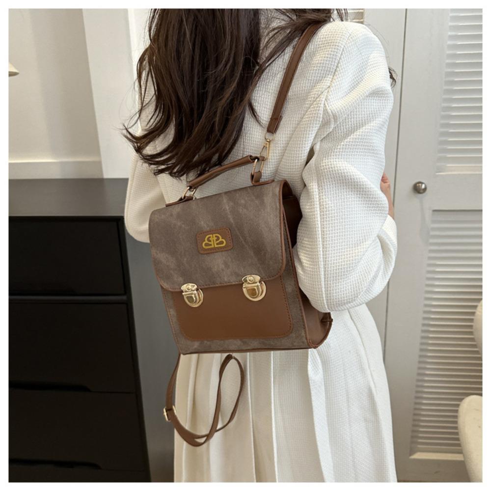 Double Usage Imitation Denim Backpack Preppy Style Shoulder Bag Tote Bag School Bag  Autumn