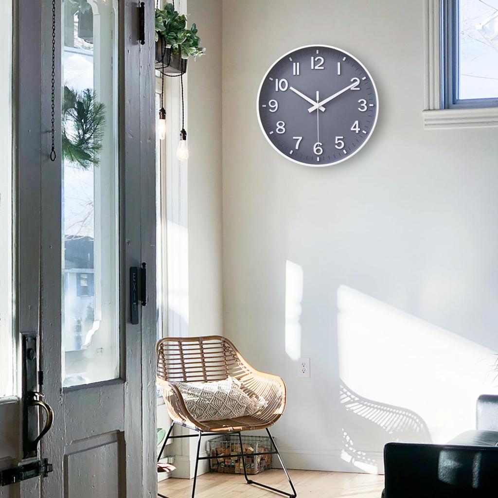 Nordic Silent Wall Clock Gray