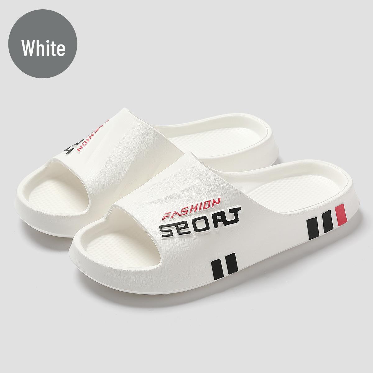 

2025 Summer Cartoon Eva Non-Slip Thick-Soled Slippers for Men & Women 38-39 білий