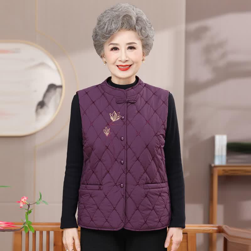 Ya Lu Women's Elderly Plus Velvet Cotton Vest