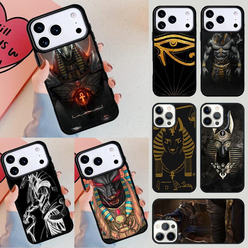 Anubis Egyptian God Phone Case For iPhone 17 Air 14 15 13 12 Max Cover For Apple 14 15 16 16e 11 Pro Max Plus Coque