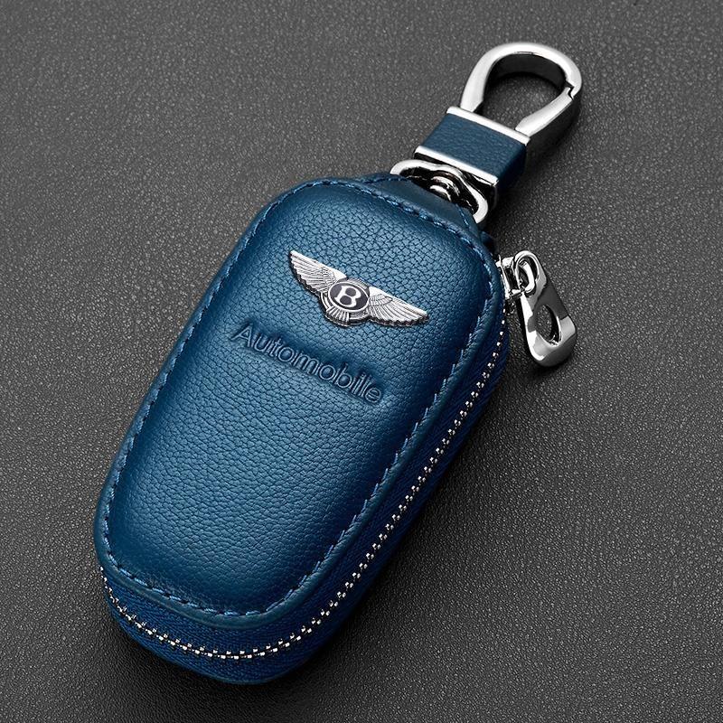PU Car Remote Key Case Cover Shell keychain protect For New Bentley Flying Spur Continental GT Bentayga Mulsanne Accessories HL1