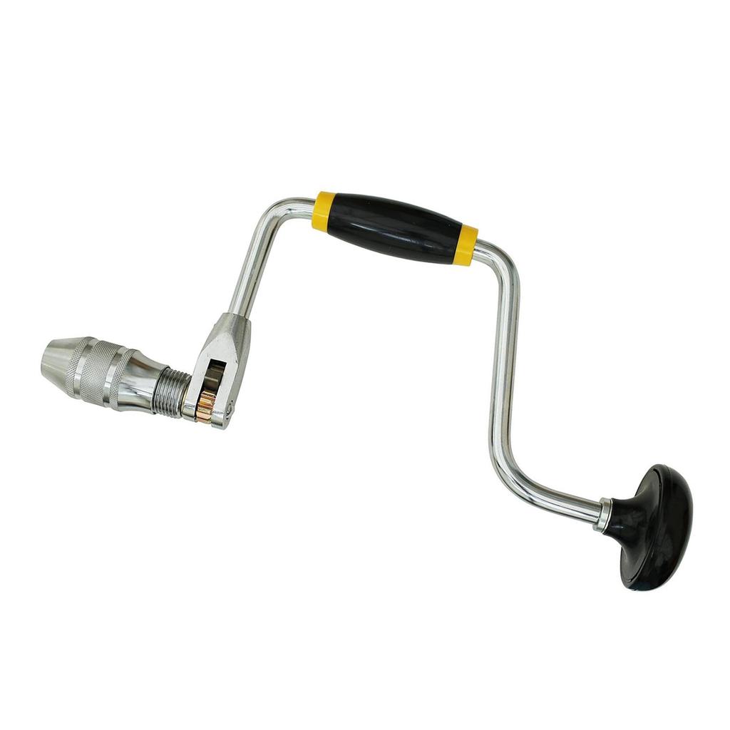 Hand Crank Drill with Comfortable Nonslip Handle Easy To Use Hand Punch Portable Tool for Wood Metal & Fiberglass