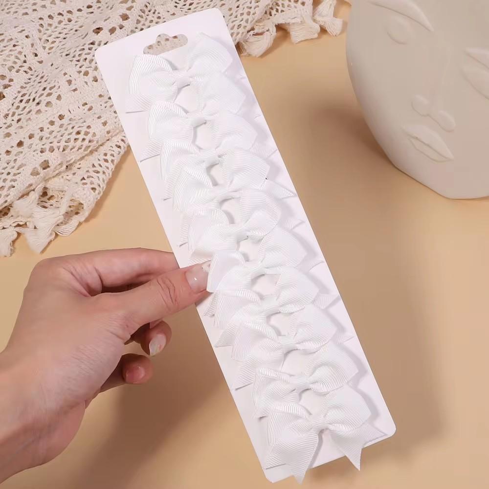 10 Stück/Los Kinder Einfarbiges Band Baby Schleifen Haarspangen für Babymädchen Handgemachte Schleife Haarnadel MiNi Haarspangen Haarschmuck