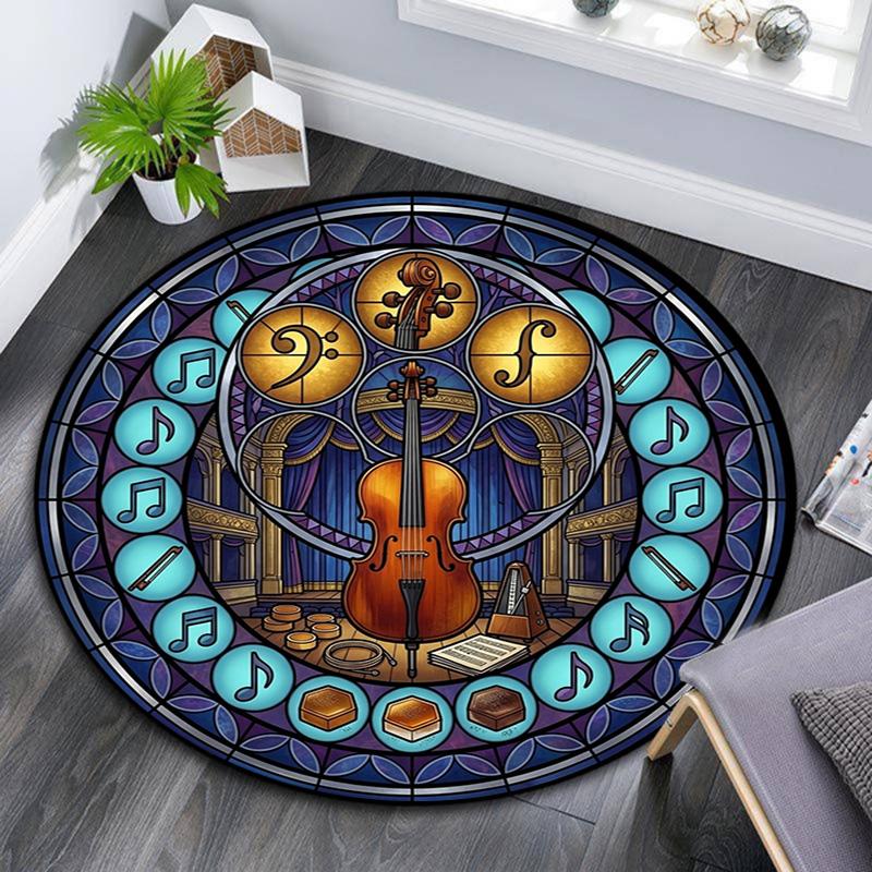 Cicada Life Cycle Art Round Area Rug Under Office Chairs Bedroom Living Room Home Decor