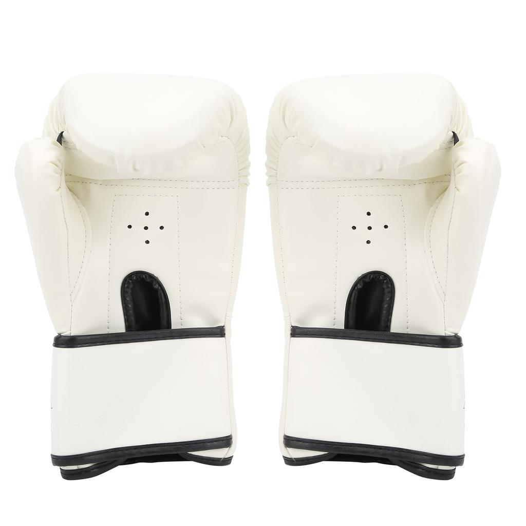 Adult Breathable Boxing Gloves Punching Bag Kickboxing MMA Training Gloves White