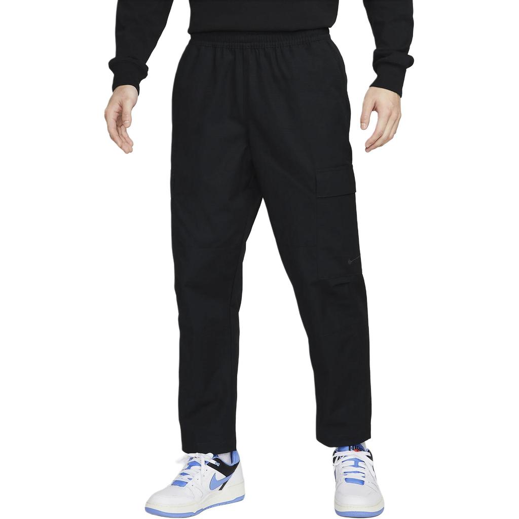 Nike Solid Color Elastic Waist Casual Cargo Pants Men Bottoms Black FZ4731-010