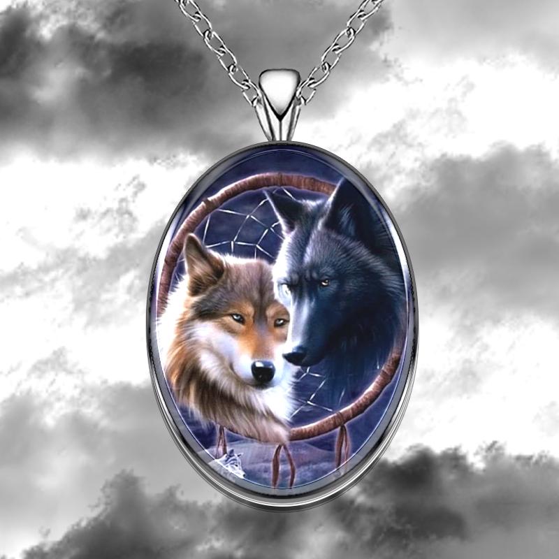 

Круглое колье Creative Wolf унисекс с подвеской