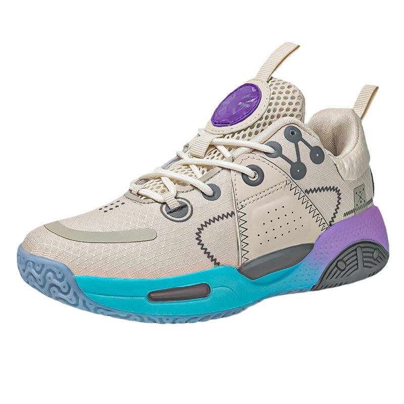 Cheap children s sneakers basketball shoes mesh medium and older children s buttons children s new autumn rotating breathable sneakers blue 31