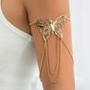 Elegant Butterfly Arm Bracelet Adjustable Open Arm Cuff Bangle Tassels Armband