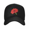Red Gerbera Daisy Baseball Cap Hat Man For The Sun Trucker Hat Luxury Cap Mens Baseball Womens