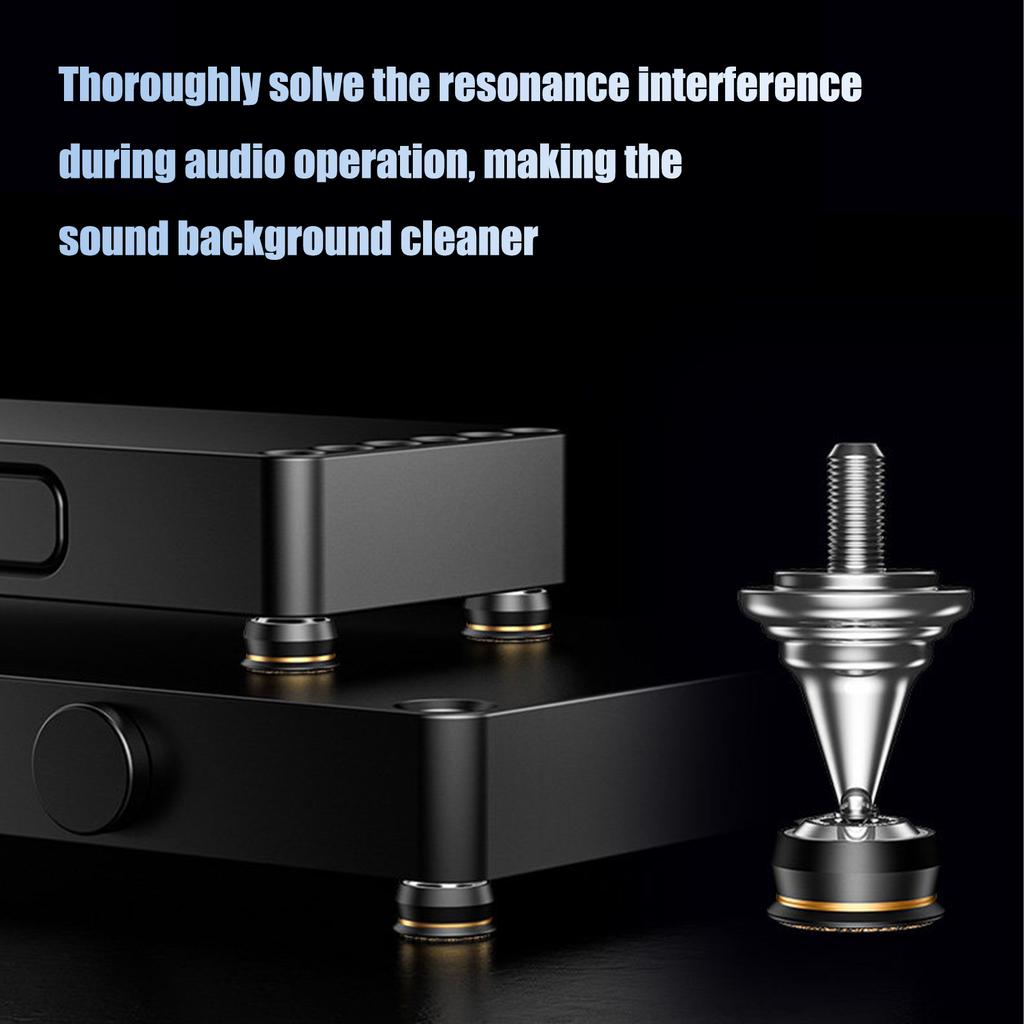 Lautsprecher Entkopplungsständer Füße Edelstahl Stoßdämpfer Füße Pads 63x26mm Universal für HiFi Plattenspieler Subwoofer Verstärker