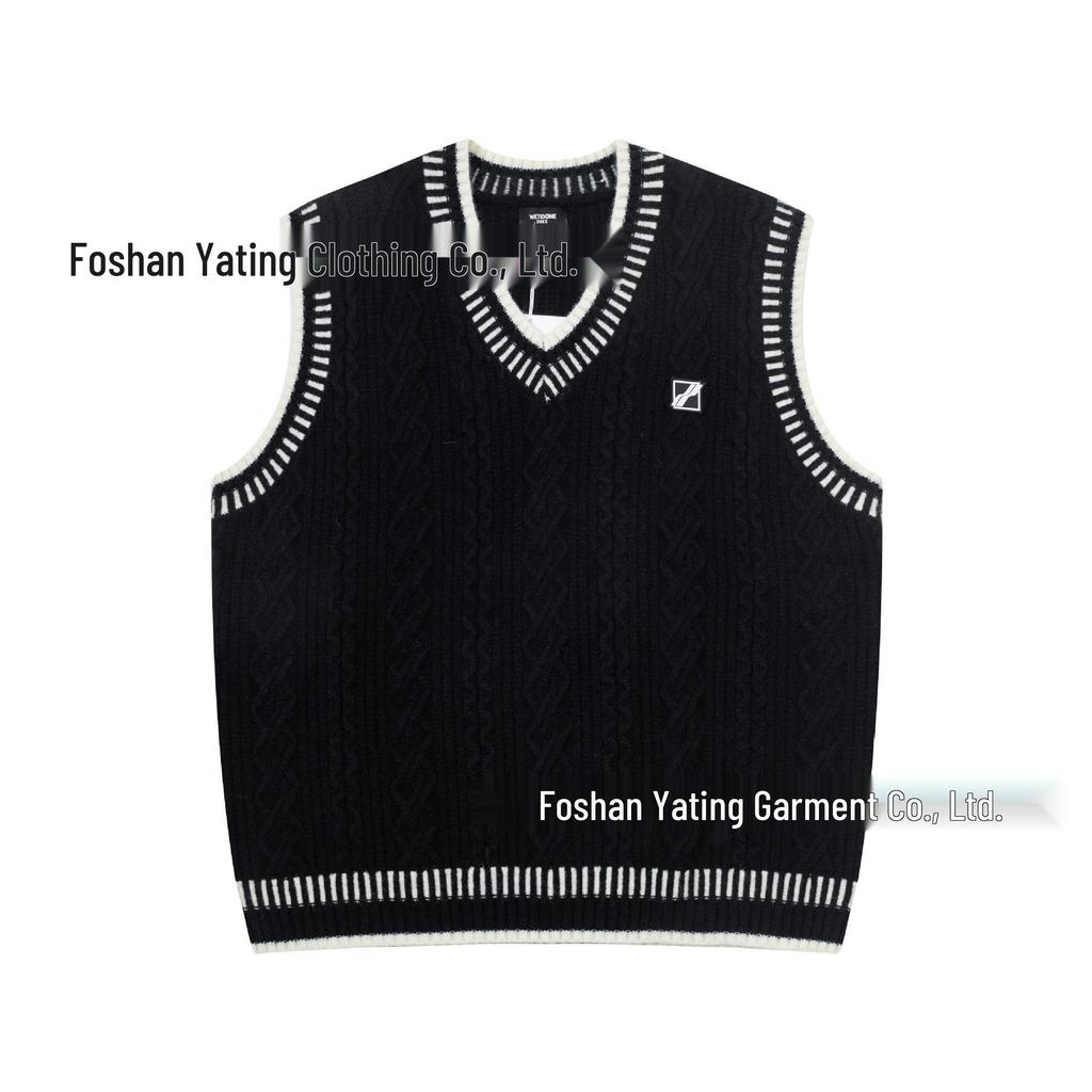 25th Anniversary Logo Embroidered Wool Knit Zip-Up Hoodie Sweater