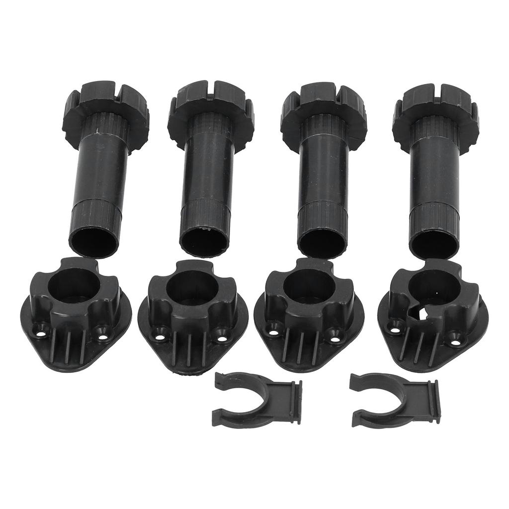 4set nastavitelné nožičky skříněk ABS podpěrná noha pro skříňový nábytek černá