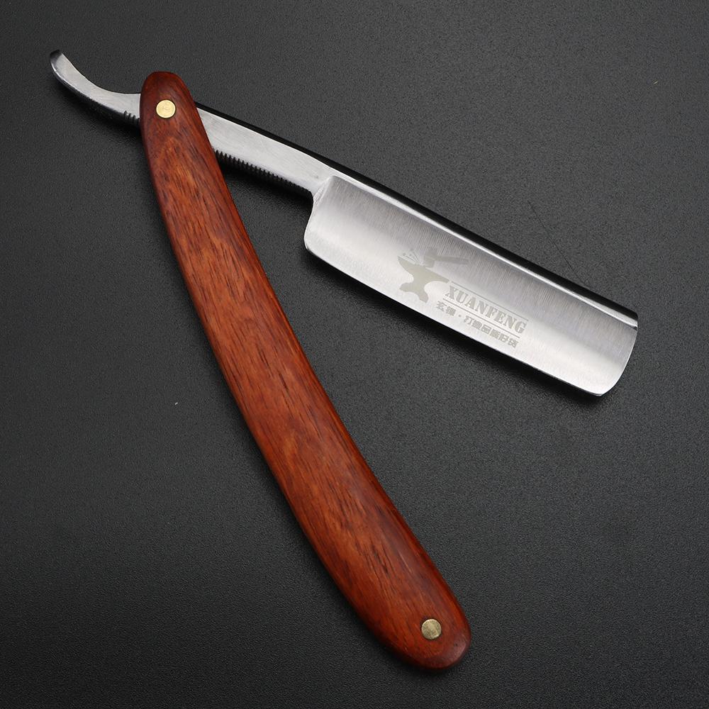 Rosewood Handle Folding Razor 9cr18 Steel High Hardness Sharp Straight Razor Men's Razor
