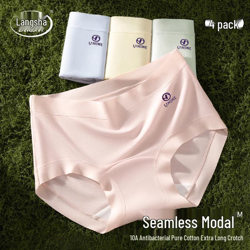 

LangSha Women s High-Waist Modal Tummy Control Briefs with Antibacterial Crotch L