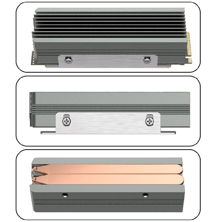 Universelle Aluminium M.2 SSD Kühler Kühlkörper mit Wärmeleitpad Kompatibel für einseitige doppelseitige NVME SSD