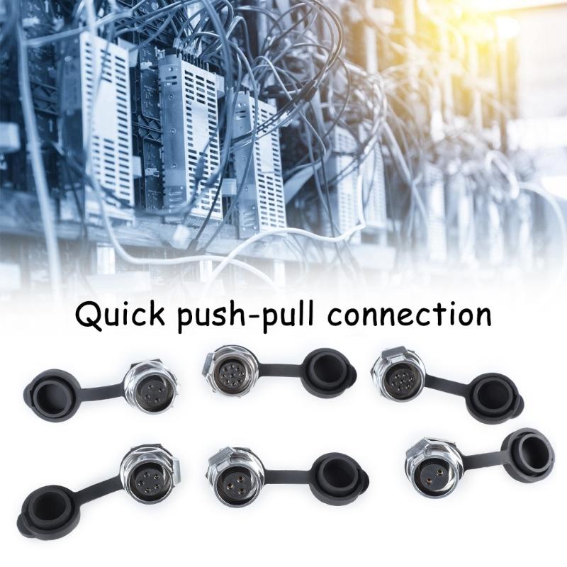 LP16 Fast Locking Aviation Connector Plug with LP12 Socket Full Metal Waterproof 2 3 4 5 7 9Pin Optional Full Metal