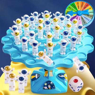Kids Astronaut Balance Tree Toy Logic Thinking Focus Training Two-Player Frog Balance Game Toddlers Boys Girls Educational Interactive Strategic Board