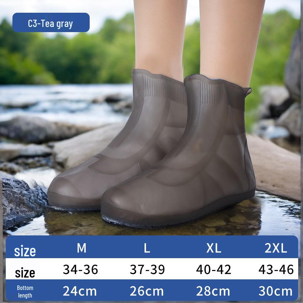 Copriscarpe in Silicone Antipioggia Impermeabili Antiscivolo - Durevoli, Riutilizzabili, Protezione Alta per Donna, Uomo e Bambini.