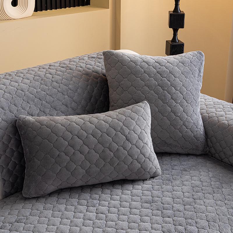 Zimní 2025 Plyšový Sametový Polštář na Pohovku: Silný, protiskluzový kryt