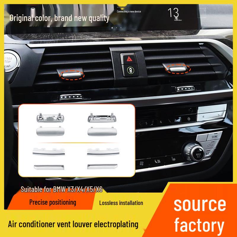 Electroplated Silver Trim for BMW 3 Series, 7 Series, X5, X6: A/C Button Panel & Window Lift