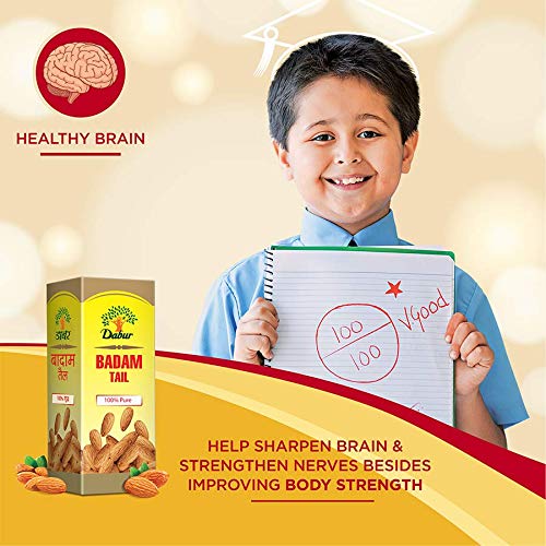 Dabur Sweet Almond Oil 50ml | 100% Pure Cold Pressed Oil for Skin, Hair & Body Care | Natural Moisturizer & Nourishment