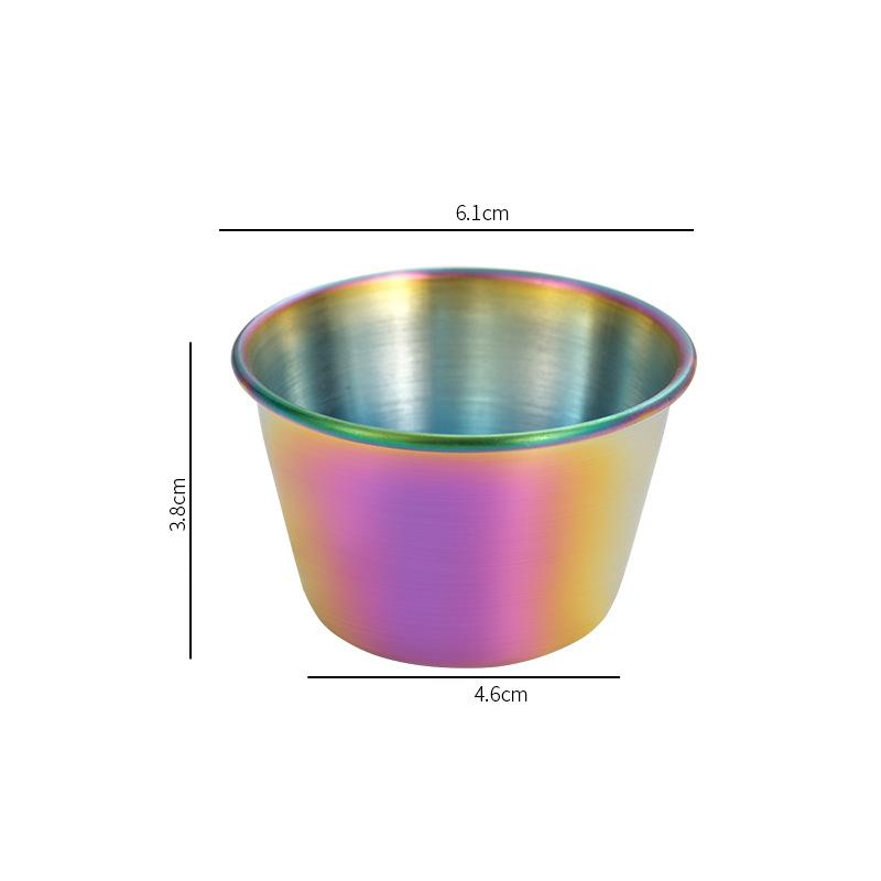 

Соусницы из нержавеющей стали Чаши для макания Круглые столовые приборы Бытовые приправы Чашки для кетчупа Тарелки для специй Кухонные принадлежности