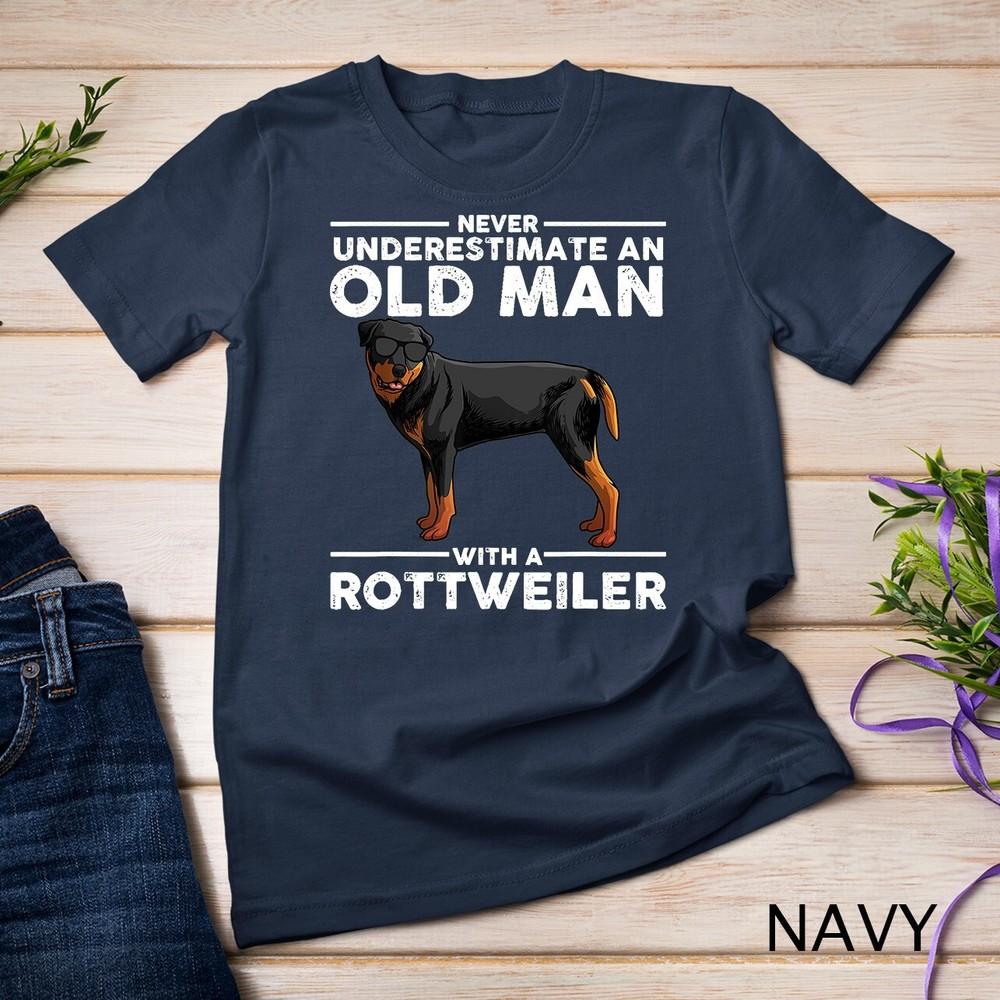 

Funny Rottweiler Designs For Men Dad Grandpa Rottie Lovers Unisex T-shirt XL