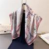 Chain Butterfly Shadow Printing Simulation Silk Scarf Square Scarf High-End Shawl Versatile Neck Small Square Scarf Headscarf