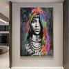 Abstraktná postava Obraz na plátne Portrét afrických žien Plagáty a obrazy Nástenné maľby do obývacej izby Home Decor Obraz bez rámu