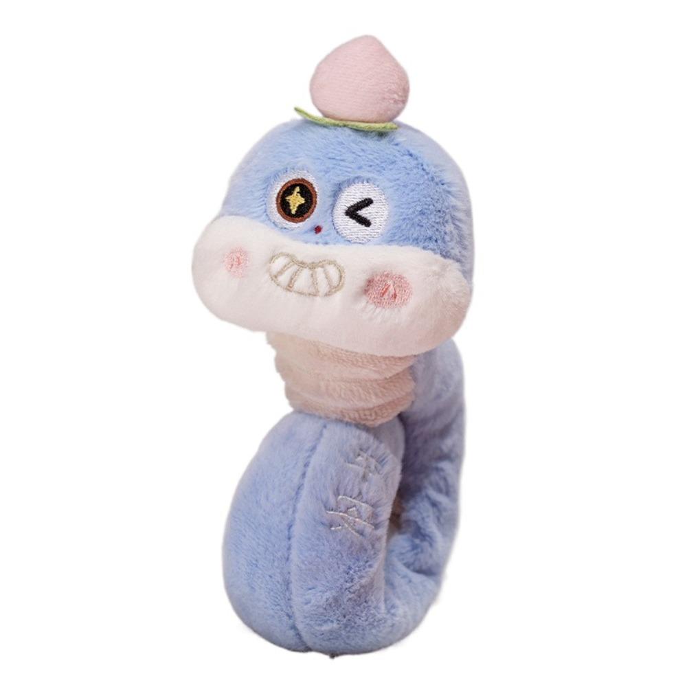 Wrist Style Snake Slap Snap Doll Toy Mascots New Year Plush Hand Ring Christmas Toy