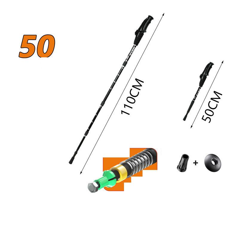 Trekking Poles Shock Absorption Foldable Ultralight Hiking Pole Suitable For Outdoor Camping Mountaineering Backpacking And Trip