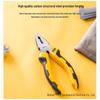Deli Tools 6-Inch Flat Nose Cutting Pliers, Plastic Handle, High Carbon Steel, No. 55