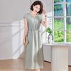 2026 Summer Cotton Linen Dress for Middle-aged Women – Elegant, High-class Long Skirt