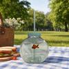 Fish Bowl Bottle with Straw, Plastic Fishbowl Tumblers with Lids, Unbreakable Ornament Cups for Drinks Summer Drink, Fashioned Table Goldfish Bowl