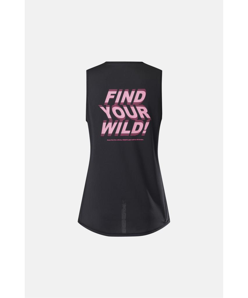 Koolongseupocheu [Trail] Women'S Graphic Round Neck Sleeveless Tvtcx26746Blk